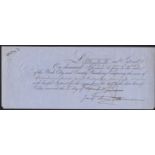 York City & County Banking Co. Bill to Pay £120 with Interest 5th April 1873. Black on Blue.