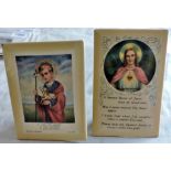 Religion - Two early cards in original photograph stand-up frames (2)