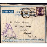 Iraq - 1944 'C' Base Post Offices (Air Mail), censored, 'C' Base Post Office 26 OCT 44 Air Mail
