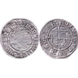 Henry VIII (1509-47) Halfgroat - Canterbury. T.C. Each side of the shield (Archbishop Cranmer) mm,