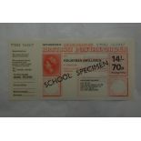 Postal orders-School specimen 14/- 70 pence, mint - scarce