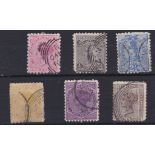 New Zealand 1882-1900 definitive's including: SG 218, 277, 230-231, 238 and 243, fine used.