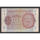 British Military Authority - Five Shillings GVF