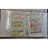 Coin and Banknote 'Money of the World' album/Binder - small range of Banknotes and coins. Nice