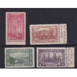 Canada 1937 definitive's mint SG 363, SG 365, SG 366, SG 367. Cat value £150