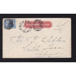 Australia(Western Australia) 1901-Telepgraphe message envelope Fremantle to Colombo with 2.1/2d blue