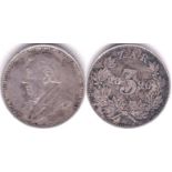 South Africa 1896 Three Pence Silver, GVF/NEF KM3