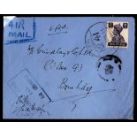 Iraq - 1941 Field Post Offices (Air Mail) F.P.O. No. 41. O.A.S. 3 NOV 41, censored 8th Indian Div'