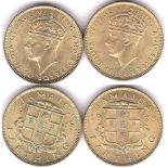 Jamaica 1938-Farthing, BUNC (KM30) and 1945-Farthing,UNC (KM30)