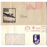 German-Postcard cancelled 4.12.1934, Berlin on pre-Paid (SG497B) 6pt definitive, Junkers Ju52 '