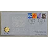 Great Britain 1999 Scottish Parliament £1 Scottish Coin and Regional stamps cover Royal Mint.