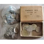 A range of modern German coins (Deutchmarks) etc, English and Foreign - worth careful checking (
