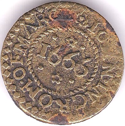 Token (1666) March (Cambs) Farthing Token 'John Ingrom of March' rev: 'In the Isle of Ely' AVF, - Image 3 of 3