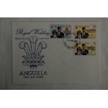 Anguilla 1981-15th June + 14th Sept first day cover with stamps up to $5 royal wedding 1981 u/g from