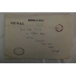 Mintoff-Don-Prime Minister of Malta, signed letter 1983, envelope with office of The prime