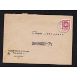 Germany (East Saxony) 1946 (17/8) Envelope Radeberg Local with 12pf, imperforate. Scarce cover