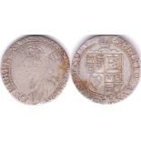 Charles Ist Shilling, Tower mint, plume over shield mm heart (1629-30) Spink 2185. About very