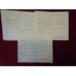 London - Stamped Receipts[ (3) To Edward Venn for payments of £50.00, £100.00 and £500.00 by him