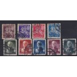 Portugal 1944 3rd National Philatelic exhibition SG 961-964 used set and 1945 definitive's SG 980-