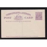 Australia Commonwealth of Australia Penny Violet stationary post card, un used