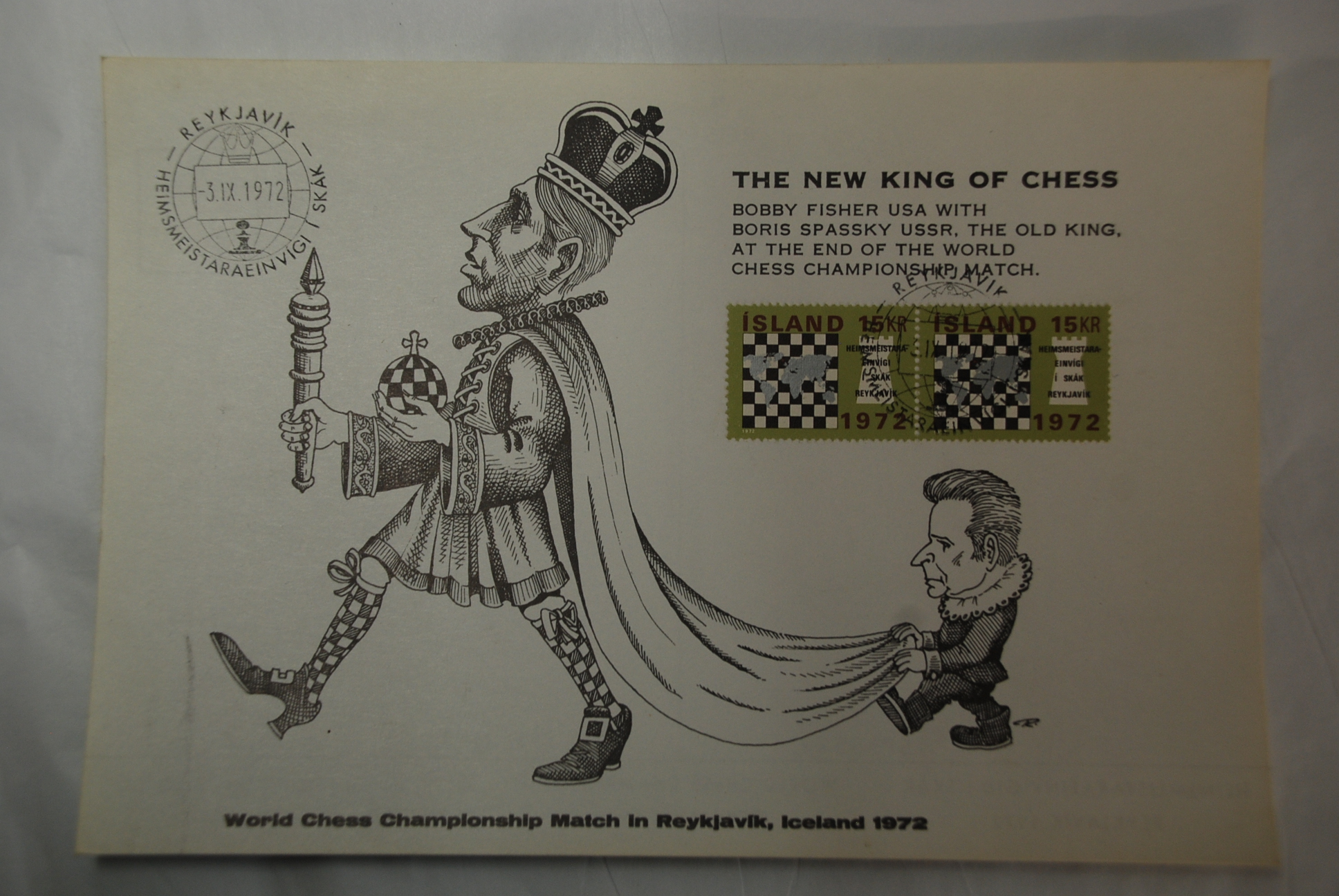 Chess 1972-Spacsky-fischer World chess championship Iceland-Official first day covers(2) and - Image 2 of 4