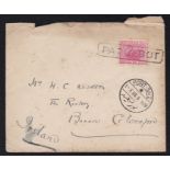 Australia/Magtime 1908-envelope Western Australia to Ireland, 1d adhesive with boxes Paquebot and