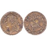 Ireland James II Shilling 1689 Dec (December) Spink 6581K, very fine for issue