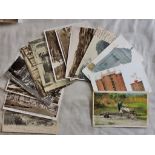 Mixed batch of early cards including Queens Doll House (2), an Alligator Hunter in Panama,