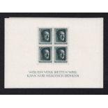 Germany 1937 Hitler's Culture Fund miniature sheet mint SG M5635, cat value £75