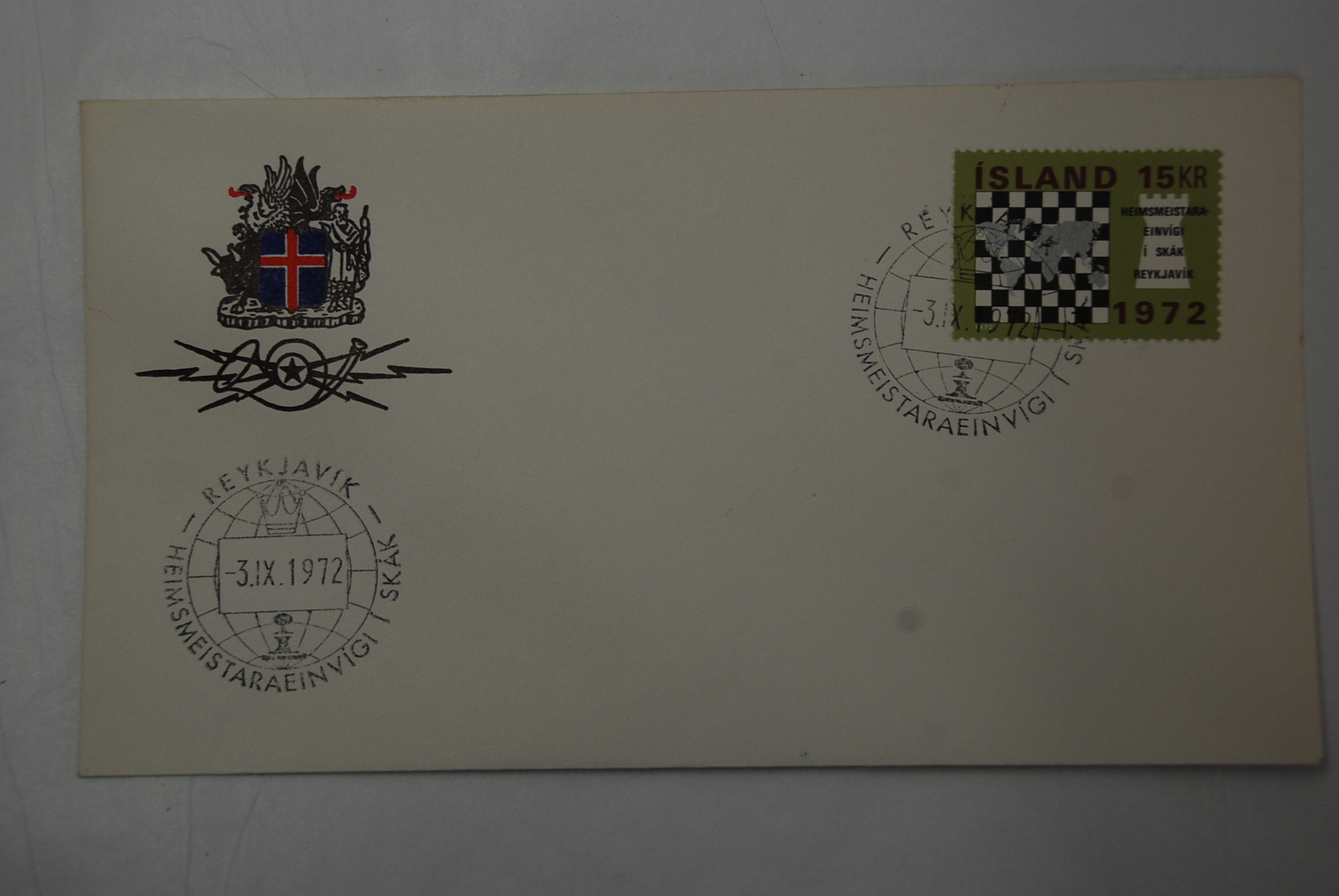 Chess 1972-Spacsky-fischer World chess championship Iceland-Official first day covers(2) and - Image 4 of 4