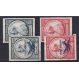 Monaco 1946 definitive SG 311-312 fine used and 1946 Air SG 320-321 fine used (4)