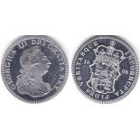 Great Britain retro1808 George III Pattern Fice Guineas - a quality piece in silvered proof.