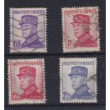 Monaco 1938 definitive's SG 165, two SG 168 and SG 171. Used (4)