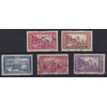Monaco 1933 definitive's: SG 122-123, 130, 135 and 138, fine used