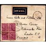 Airmails - India 1st Gurkha's ENV Airmail India to Gale & Polden, London.