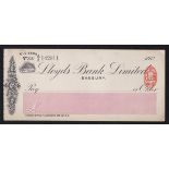 Lloyds Bank Limited Banbury, Mint Order Wo C/F, RO 3/11/05. Vig: Rose Border & Bee Hive