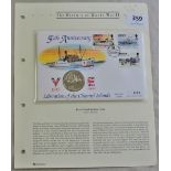Alderney and Jersey 1995 Liberation of the Channel Islands First day Cover with Alderney £2 Coin and