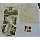 WWII Royal Naval Group, with 1939-45 Star, war medal with naval certificate of service air