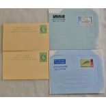 British Honduras-Group of (4) mint stationery items, 2Postcards(QV 1 cent);Edward VIII(1 cent) and 2