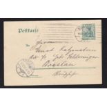 Germany 1907 5Pf Postal Stationary Card used Munich to Breslau