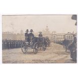 Royalty-London 1910 RP The funeral of King Edward VII, the Royal Carriage arms at Horseguards, photo