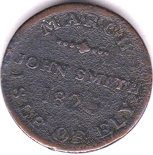 Token (1820) March/Ely Farthing Token, John Smith Farthing/March, Isle of Ely, near fine. - Image 3 of 3