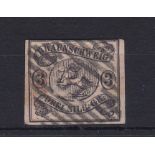 German States Brunswick 1853 SG 10 used. Cat £110