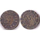 Token (1654) Farthing Token, Cornelius Fuller, Haberdashers' Arms, Fine