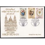 British Virgin Islands-Royal Wedding Official First day cover u/a