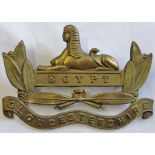 Gloucestershire Regt Brass Pouch Plate.