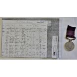 Victorian Army Long Service Medal - to 1290 Sgt J.R.Prichard, 5th Wales Borders, with research.