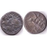 Roman Republic Silver Denarius C. Antestius 146 BC obv: C. Antestius in monogram behind head of