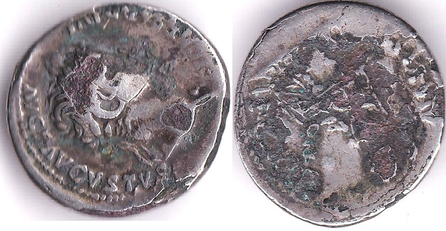 Tiberius AD 14-37 Denarius (a plated contemporary copy) Rev: Livia-The Tribute penny of the Bible.