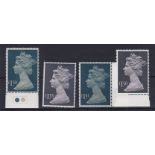 Great Britain 1977-1987 High Value definitive's. SG 1026b - 1026e mint unmounted (4)